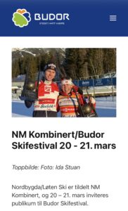 NM Kombinert/Budor Skifestival 20 – 21. mars.26